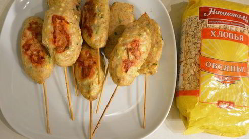 куриные котлеты с овсянкой