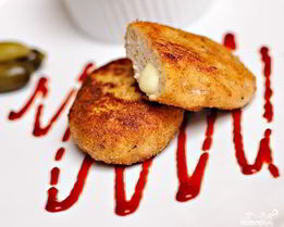 Куриные котлеты с плавленым сыром