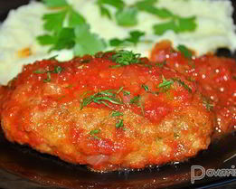Свиные котлеты в томатном соусе