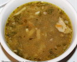 Лапша домашняя с домашней уткой и белыми грибами