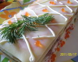 Холодная рыбная лазанья