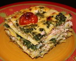 Лазанья болоньезе с моцареллой