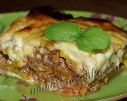 Лазанья из кабачков