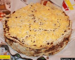 Лазанья из лаваша с фаршем