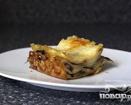 Лазанья с грибами