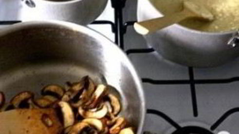 лазанья с грибами