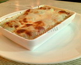 Лазанья с куриным филе и грибами