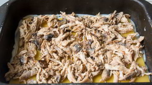 лазанья с курицей и шампиньонами