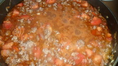 лазанья с мясным фаршем и овощами