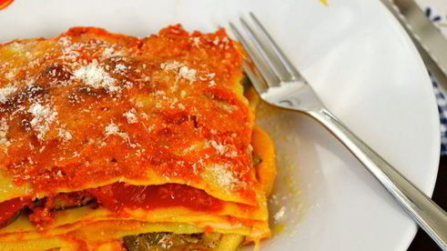 лазанья с овощами-гриль