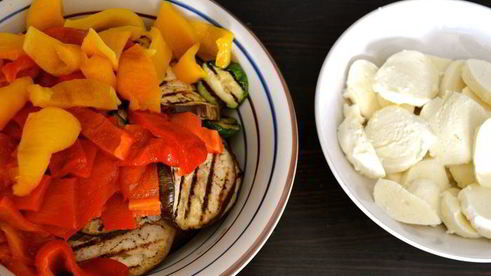 лазанья с овощами-гриль