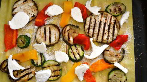 лазанья с овощами-гриль