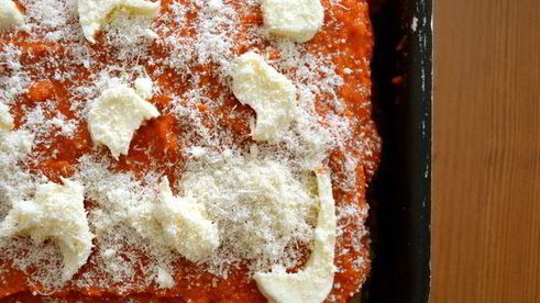 лазанья с овощами-гриль