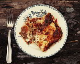 Лазанья с овощами и творогом