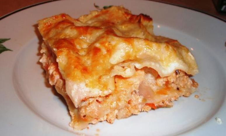 Рецепт лазаний с семгой и томатами