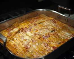 Лазанья с ветчиной