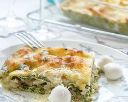 Лазанья со шпинатом и филе индейки с рикоттой
