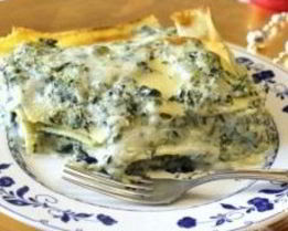 Лазанья со шпинатом и сыром