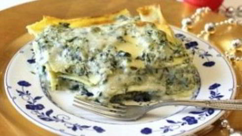 лазанья со шпинатом и сыром