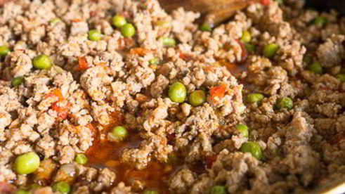 лазанья со свининой и овощами