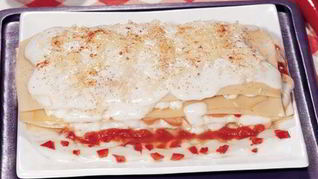 Легкая лазанья с колбасой