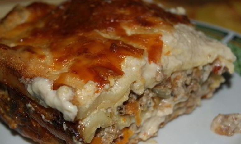 Рецепт мясной лазанья