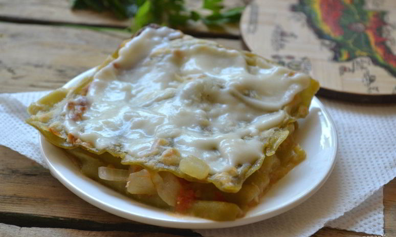 Рецепт овощной лазанья