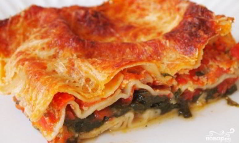 Рецепт постной лазанья