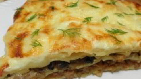 простая лазанья с фаршем