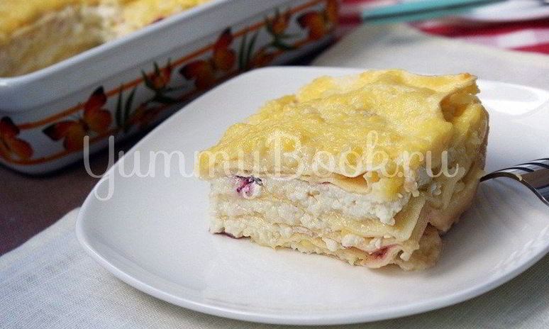 Рецепт сладкой лазанья с творогом