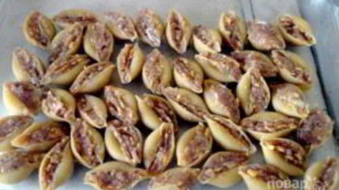 фаршированные макароны под соусом бешамель