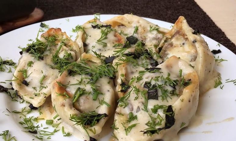 Рецепт фаршированных макарон ракушки под соусом бешамель