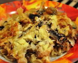 Макароны с консервированным лососем