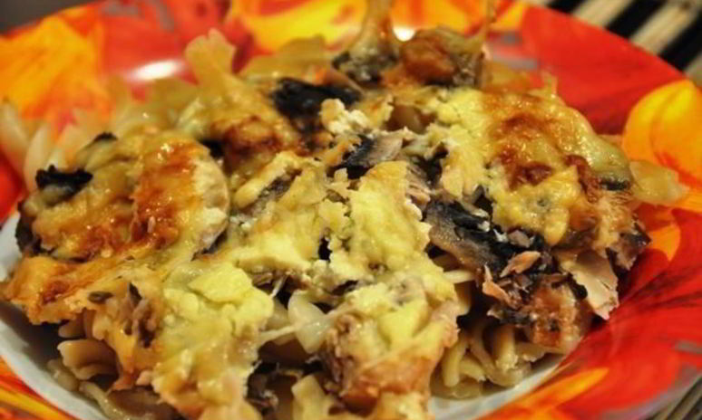 Рецепт макарон с консервированным лососем