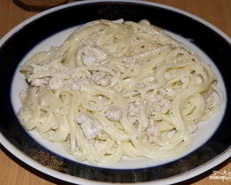 Макароны с куриным фаршем