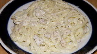 Макароны с куриным фаршем