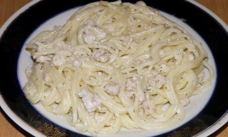 Рецепт макарон с куриным фаршем
