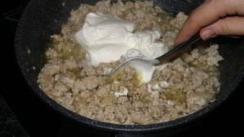 макароны с куриным фаршем