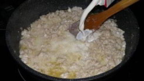 макароны с куриным фаршем