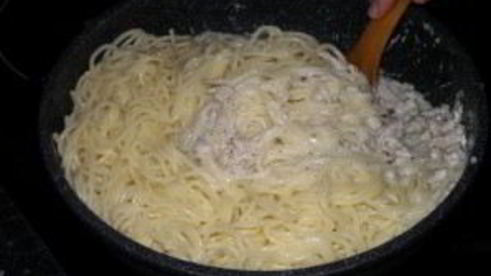 макароны с куриным фаршем