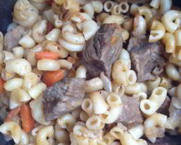 Макароны с мясом в мультиварке