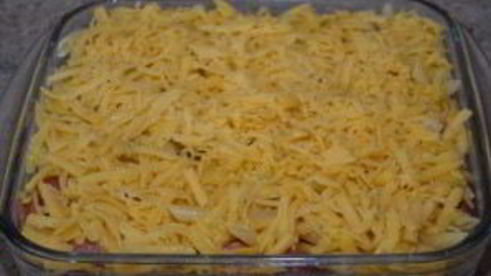 макароны с сосиской в духовке