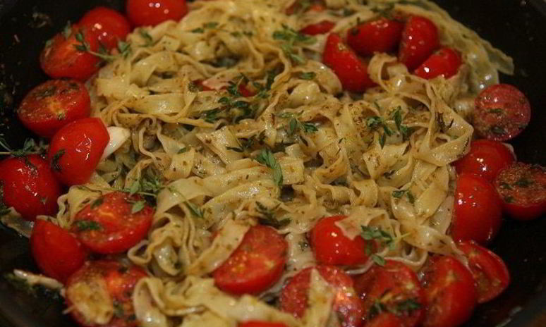 Рецепт макарон с тимьяном и орегано