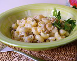 Макароны с тунцовым соусом