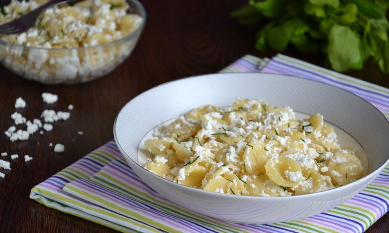 Рецепт макарон с творогом