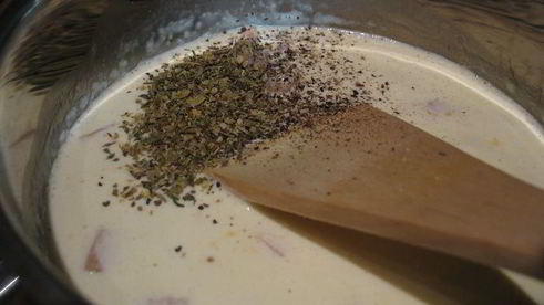 паста карбонара с креветками