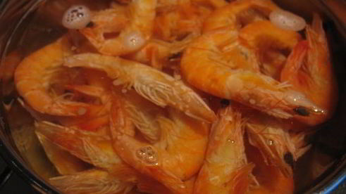 паста карбонара с креветками