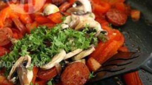 паста орзо с колбасой