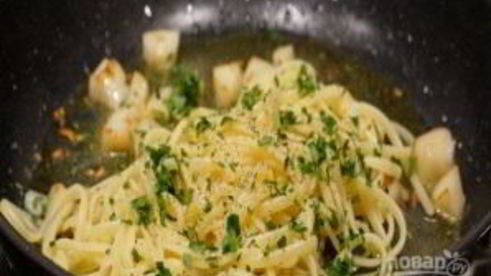 паста с гребешками