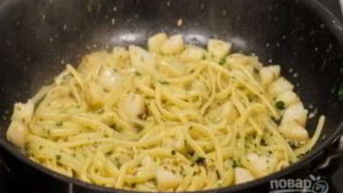 паста с гребешками